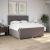 Pat continental cu saltea, gri taupe, 180x200 cm, textil GartenMobel Dekor