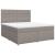 Pat continental cu saltea, gri taupe, 180x200 cm, textil GartenMobel Dekor