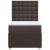 Pat box spring cu saltea, maro închis, 90x200 cm, textil GartenMobel Dekor