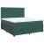 Pat box spring cu saltea, verde închis, 180x200 cm, catifea GartenMobel Dekor