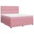 Pat box spring cu saltea, roz, 180x200 cm, catifea GartenMobel Dekor