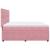 Pat box spring cu saltea, roz, 180x200 cm, catifea GartenMobel Dekor