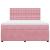 Pat box spring cu saltea, roz, 180x200 cm, catifea GartenMobel Dekor