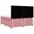 Pat box spring cu saltea, roz, 200x200 cm, catifea GartenMobel Dekor