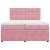 Pat box spring cu saltea, roz, 200x200 cm, catifea GartenMobel Dekor