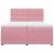 Pat box spring cu saltea, roz, 200x200 cm, catifea GartenMobel Dekor