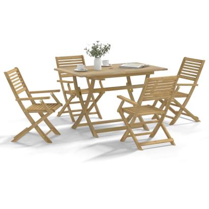 Set mobilier de grădină, 5 piese, lemn masiv de acacia GartenMobel Dekor
