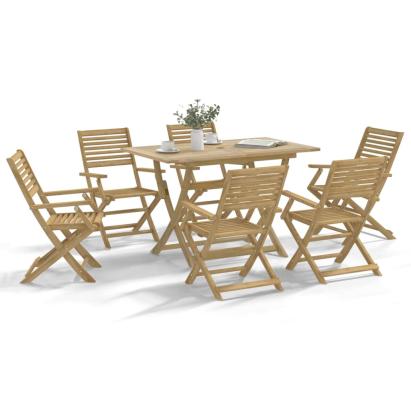 Set mobilier de grădină, 7 piese, lemn masiv de acacia GartenMobel Dekor