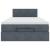 Pat otoman cu saltea și LED-uri, gri închis, 120x190cm, catifea GartenMobel Dekor