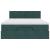 Cadru de pat otoman cu saltea verde închis 140x200cm catifea GartenMobel Dekor