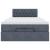 Pat otoman cu saltea și LED-uri, gri închis, 120x190cm, catifea GartenMobel Dekor