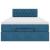 Cadru de pat otoman cu saltea Albastru închis 120x200cm catifea GartenMobel Dekor