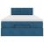 Cadru de pat otoman cu saltea Albastru închis 120x200cm catifea GartenMobel Dekor