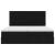 Cadru de pat otoman cu saltele, catifea neagră 160x200cm GartenMobel Dekor