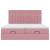 Cadru de pat otoman cu saltele Roz 200x200cm catifea GartenMobel Dekor