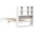 Pat cu bibliotecă fără saltea, alb, 90x200 cm, lemn masiv pin GartenMobel Dekor