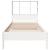 Pat cu bibliotecă fără saltea, alb, 90x200 cm, lemn masiv pin GartenMobel Dekor