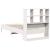 Pat cu bibliotecă fără saltea, alb, 90x190 cm, lemn masiv pin GartenMobel Dekor