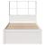 Cadru de pat fără saltea, alb, 90x200 cm, lemn masiv pin GartenMobel Dekor