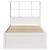 Cadru pat fără saltea, alb, 90x190 cm, lemn masiv de pin GartenMobel Dekor