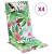 Perne de scaun spătar înalt, 4 buc., multicolor, textil oxford GartenMobel Dekor
