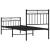 Cadru pat metalic cu tăblii de cap/picioare, negru, 75x190 cm GartenMobel Dekor