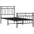 Cadru pat metalic cu tăblii de cap/picioare, negru, 75x190 cm GartenMobel Dekor
