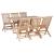 Set mobilier de exterior pliabil, 7 piese, lemn masiv de tec GartenMobel Dekor