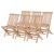 Set mobilier de exterior pliabil, 7 piese, lemn masiv de tec GartenMobel Dekor