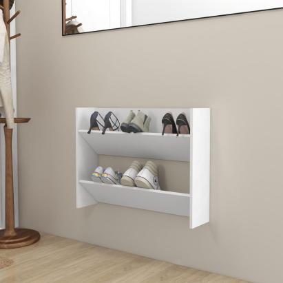 Pantofar de perete, alb, 80x18x60 cm, lemn prelucrat GartenMobel Dekor