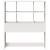 Tăblie de pat cu depozitare alb 90 cm lemn masiv de pin GartenMobel Dekor
