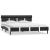 Cadru de pat cu LED, gri, 160 x 200 cm, piele ecologică GartenMobel Dekor