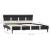 Cadru de pat cu LED, gri, 160 x 200 cm, piele ecologică GartenMobel Dekor