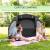 Cort camping, 3-4 persoane, impermeabil, cu vestibul, negru, 475x264x172 cm GartenVIP DiyLine