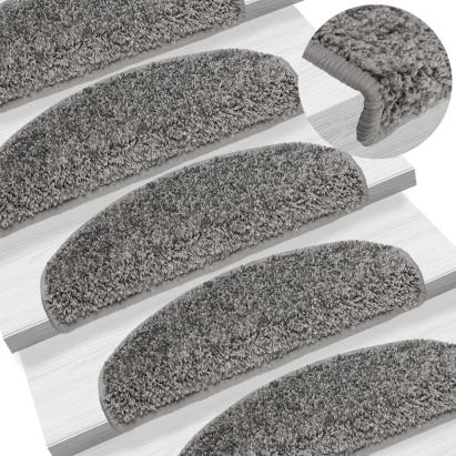 Covorașe de scară, 10 buc.,gri, 65x21x4 cm GartenMobel Dekor