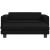 Pat pentru câini cu extensie, negru, 100x50x30 cm, piele eco GartenMobel Dekor