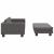 Pat pentru câini cu extensie, gri, 100x50x30 cm, piele eco GartenMobel Dekor
