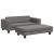 Pat pentru câini cu extensie, gri, 100x50x30 cm, piele eco GartenMobel Dekor