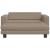 Pat pentru câini cu extensie cappuccino 100x50x30 cm piele eco GartenMobel Dekor