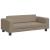 Pat pentru câini cu extensie cappuccino 100x50x30 cm piele eco GartenMobel Dekor