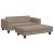 Pat pentru câini cu extensie cappuccino 100x50x30 cm piele eco GartenMobel Dekor