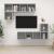 Set de dulapuri TV, 4 piese, gri beton, lemn prelucrat GartenMobel Dekor