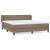Pat box spring cu saltea, taupe, 160x200cm, material textil GartenMobel Dekor