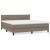 Pat box spring cu saltea, gri taupe, 160x200 cm material textil GartenMobel Dekor
