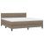 Pat box spring cu saltea, gri taupe, 160x200 cm material textil GartenMobel Dekor