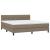 Pat box spring cu saltea, gri taupe, 160x200 cm material textil GartenMobel Dekor