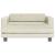 Canapea pentru copii cu taburet crem 100x50x30 cm catifea GartenMobel Dekor