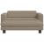 Canapea copii cu taburet cappuccino 100x50x30cm piele ecologică GartenMobel Dekor