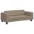 Canapea copii cu taburet cappuccino 100x50x30cm piele ecologică GartenMobel Dekor