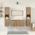 Set mobilier de baie, 4 piese, stejar artizanal, lemn prelucrat GartenMobel Dekor